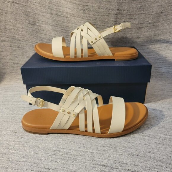 Cole Haan Womens Francie Leather Strappy Flat Sandals - Picture 4 of 8